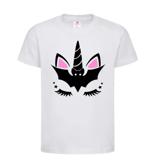 Детская футболка Bat unicorn Белый фото
