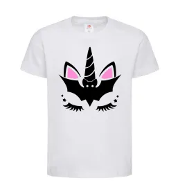 Детская футболка Bat unicorn Белый фото