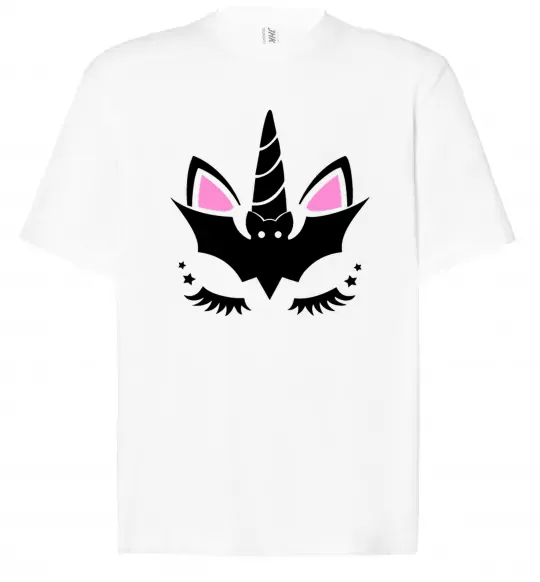 Футболка Оверсайз Bat unicorn Білий фото