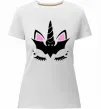 Женская премиум футболка Bat unicorn Белый фото