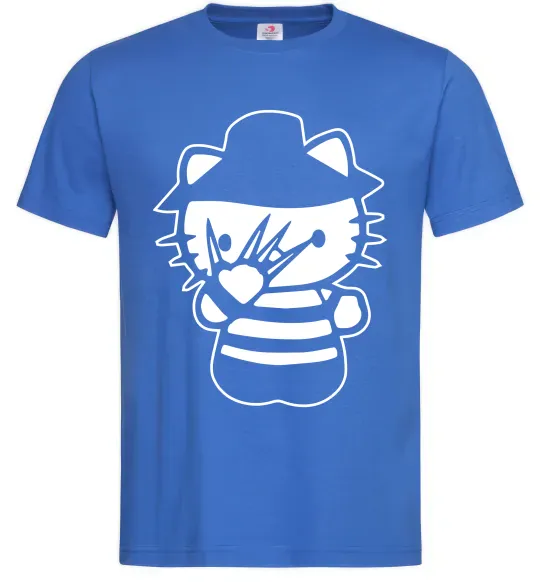 Чоловіча футболка Hello scary Яскраво-синій фото