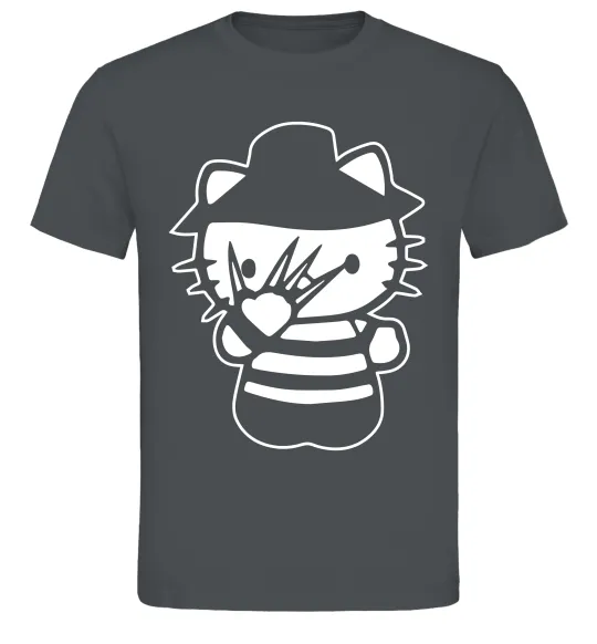 Чоловіча футболка Hello scary Графіт фото