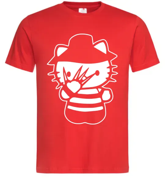 Чоловіча футболка Hello scary Червоний фото