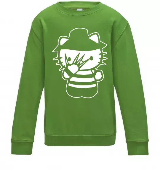 Дитячий світшот Hello scary Лаймовий фото