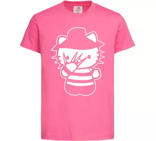 Детская футболка Hello scary Ярко-розовый фото