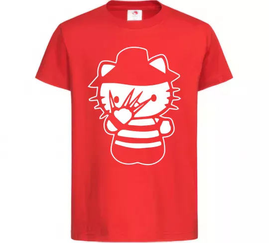 Детская футболка Hello scary Красный фото