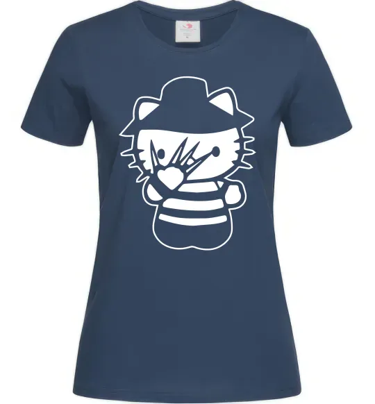 Женская футболка Hello scary Темно-синий фото