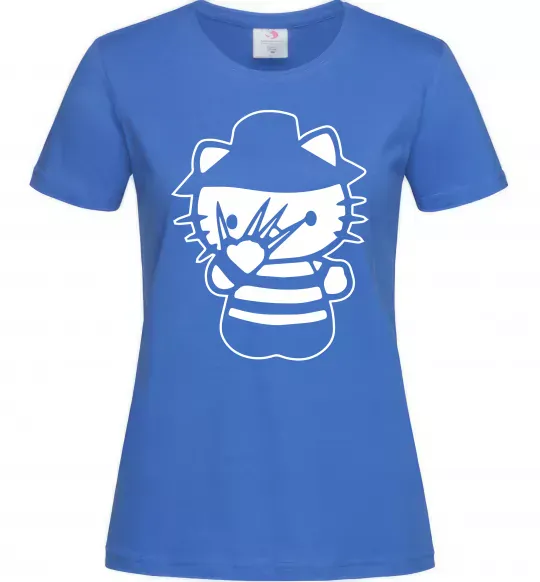 Женская футболка Hello scary Ярко-синий фото