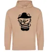 Мужская толстовка (худи) Hello scary Песочный фото