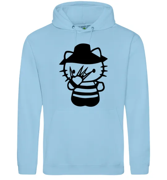 Женская толстовка (худи) Hello scary Голубой фото