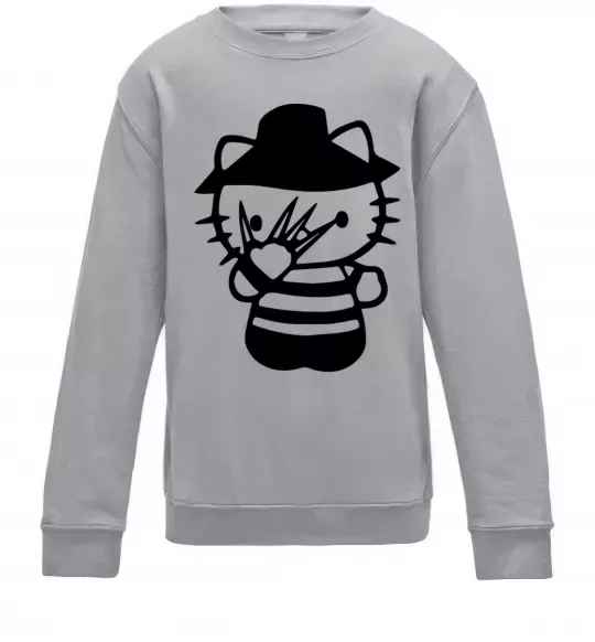 Дитячий світшот Hello scary Сірий меланж фото