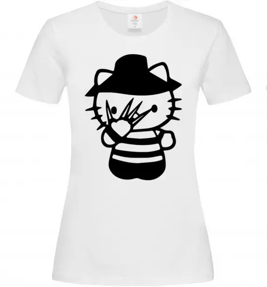 Женская футболка Hello scary Белый фото