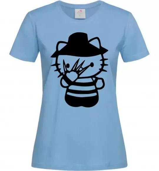 Женская футболка Hello scary Голубой фото