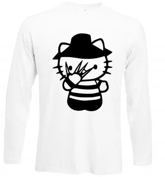 Лонгслив Hello scary Белый фото