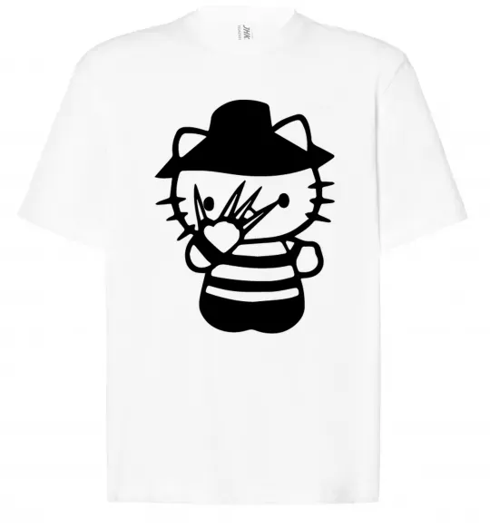 Футболка Оверсайз Hello scary Белый фото