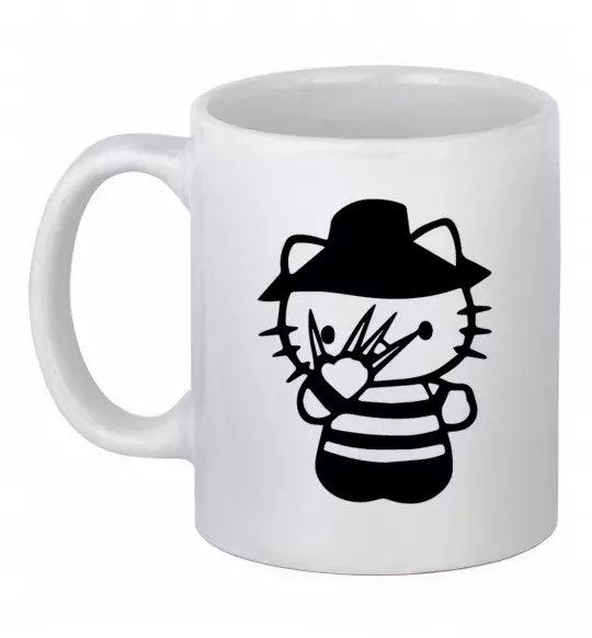 Чашка керамическая Hello scary Белый фото