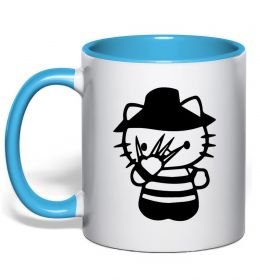 Чашка с цветной ручкой Hello scary