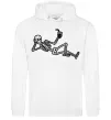 Мужская толстовка (худи) Skeleton chilling Белый Мужская толстовка (худи) Skeleton chilling Белый фото
