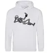 Жіноча толстовка (худі) Skeleton chilling Сірий меланж Жіноча толстовка (худі) Skeleton chilling Сірий меланж фото