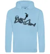 Жіноча толстовка (худі) Skeleton chilling Блакитний фото