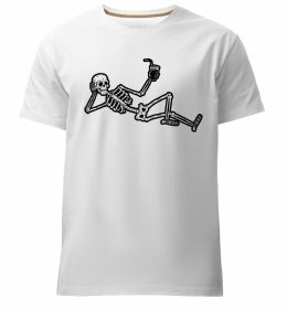 Чоловіча преміум футболка Skeleton chilling