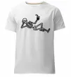 Мужская премиум футболка Skeleton chilling Белый фото