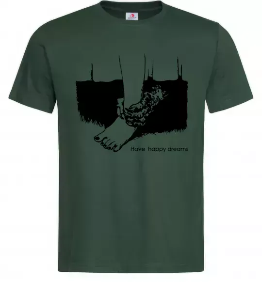 Чоловіча футболка Have happy dreams Темно-зелений фото