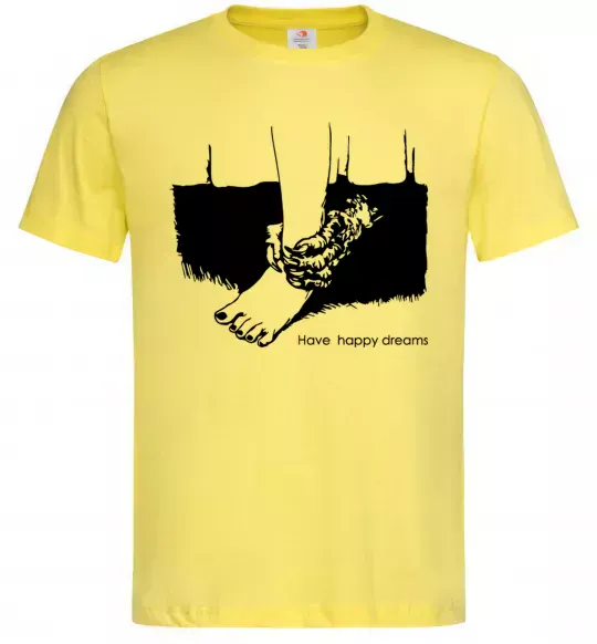 Чоловіча футболка Have happy dreams Лимонний фото