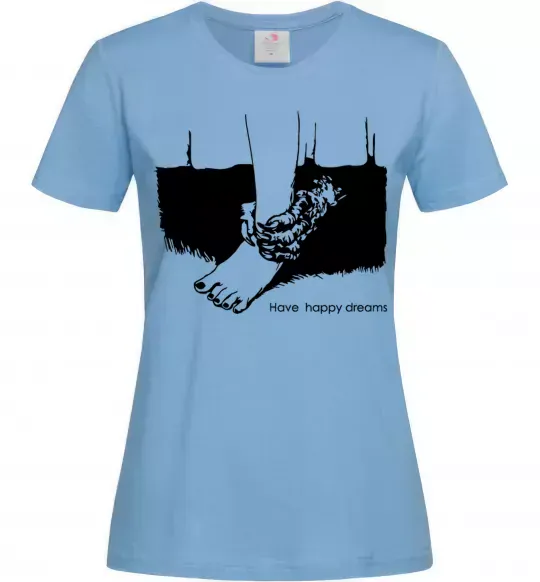 Женская футболка Have happy dreams Голубой фото