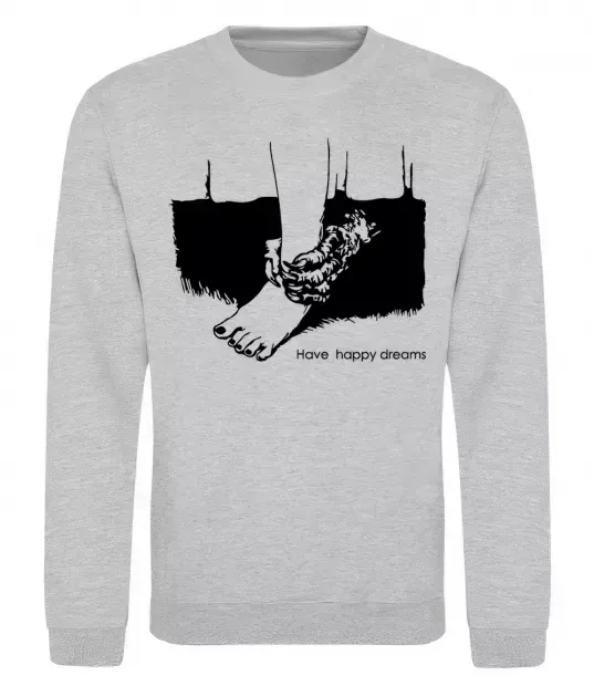 Свитшот Have happy dreams Серый меланж фото