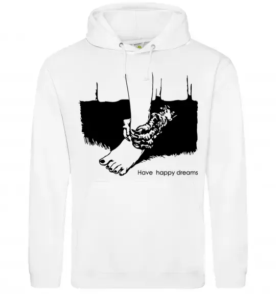 Мужская толстовка (худи) Have happy dreams Белый фото