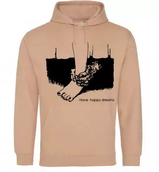 Мужская толстовка (худи) Have happy dreams Песочный фото
