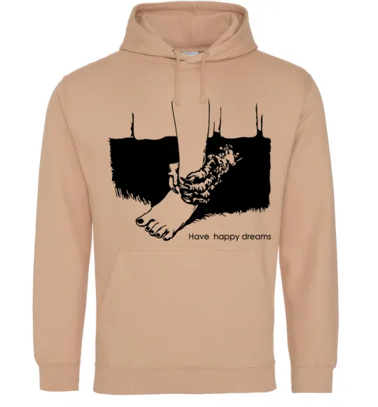 Женская толстовка (худи) Have happy dreams Песочный фото