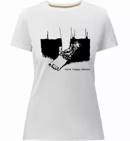 Женская премиум футболка Pole cat dream Белый фото