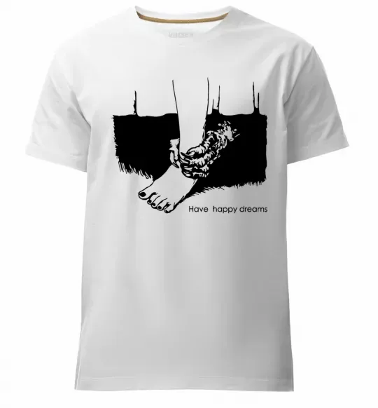Чоловіча преміум футболка Have happy dreams Білий фото