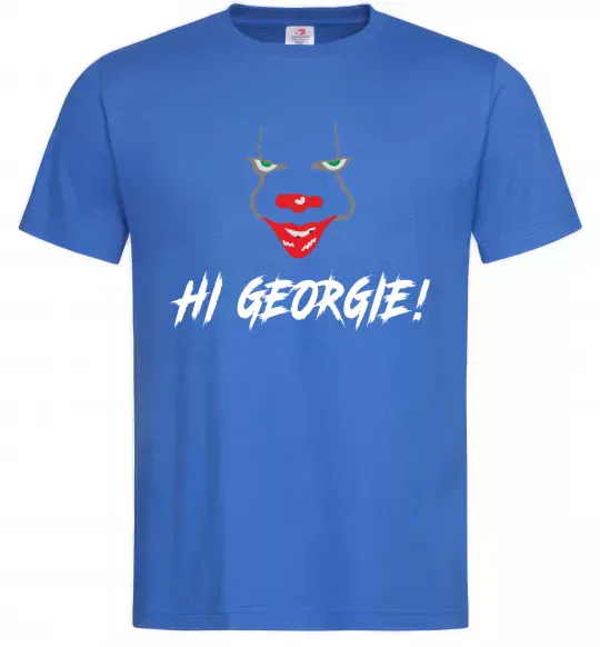 Чоловіча футболка Hi, Georgie! Яскраво-синій фото