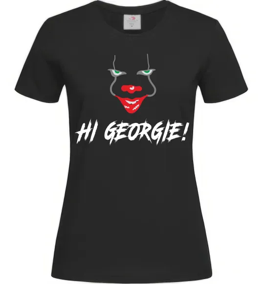 Женская футболка Hi, Georgie! Черный фото