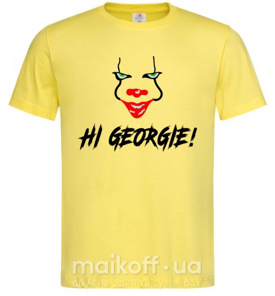 Мужская футболка Hi, Georgie! Лимонный фото