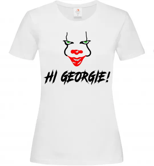 Женская футболка Hi, Georgie! Белый фото