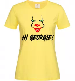 Женская футболка Hi, Georgie! Лимонный фото