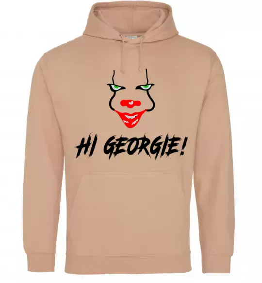 Чоловіча толстовка (худі) Hi, Georgie! Пісочний фото