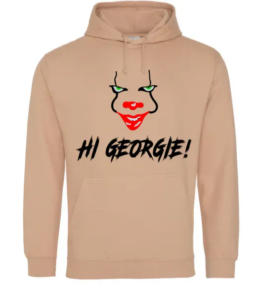 Женская толстовка (худи) Hi, Georgie! Песочный фото