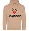 Женская толстовка (худи) Hi, Georgie! Песочный фото