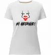 Женская премиум футболка Hi, Georgie! Белый фото