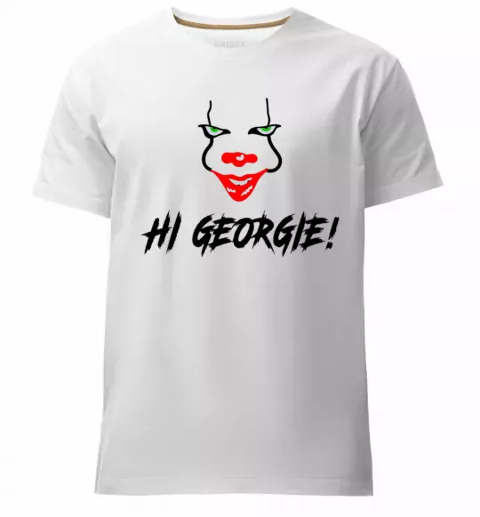 Мужская премиум футболка Hi, Georgie! Белый фото