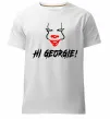 Мужская премиум футболка Hi, Georgie! Белый фото