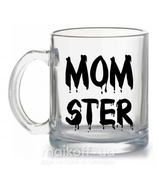 Чашка скляна Momster Прозорий фото