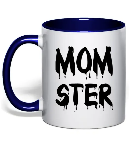 Чашка з кольоровою ручкою Momster Глибокий темно-синій фото