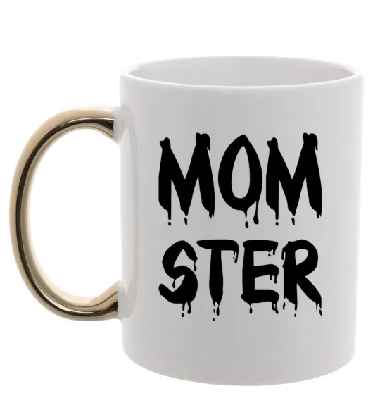 Чашка з кольоровою ручкою Momster Золото фото