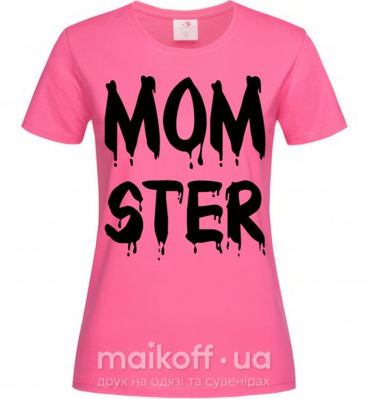 Жіноча футболка Momster Яскраво-рожевий фото